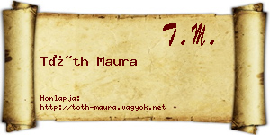 Tóth Maura névjegykártya